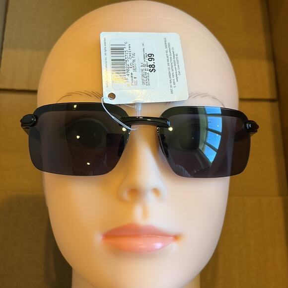 Rectangular Sunglasses Black 100% UVA UVB Protection - Picture 3 of 10